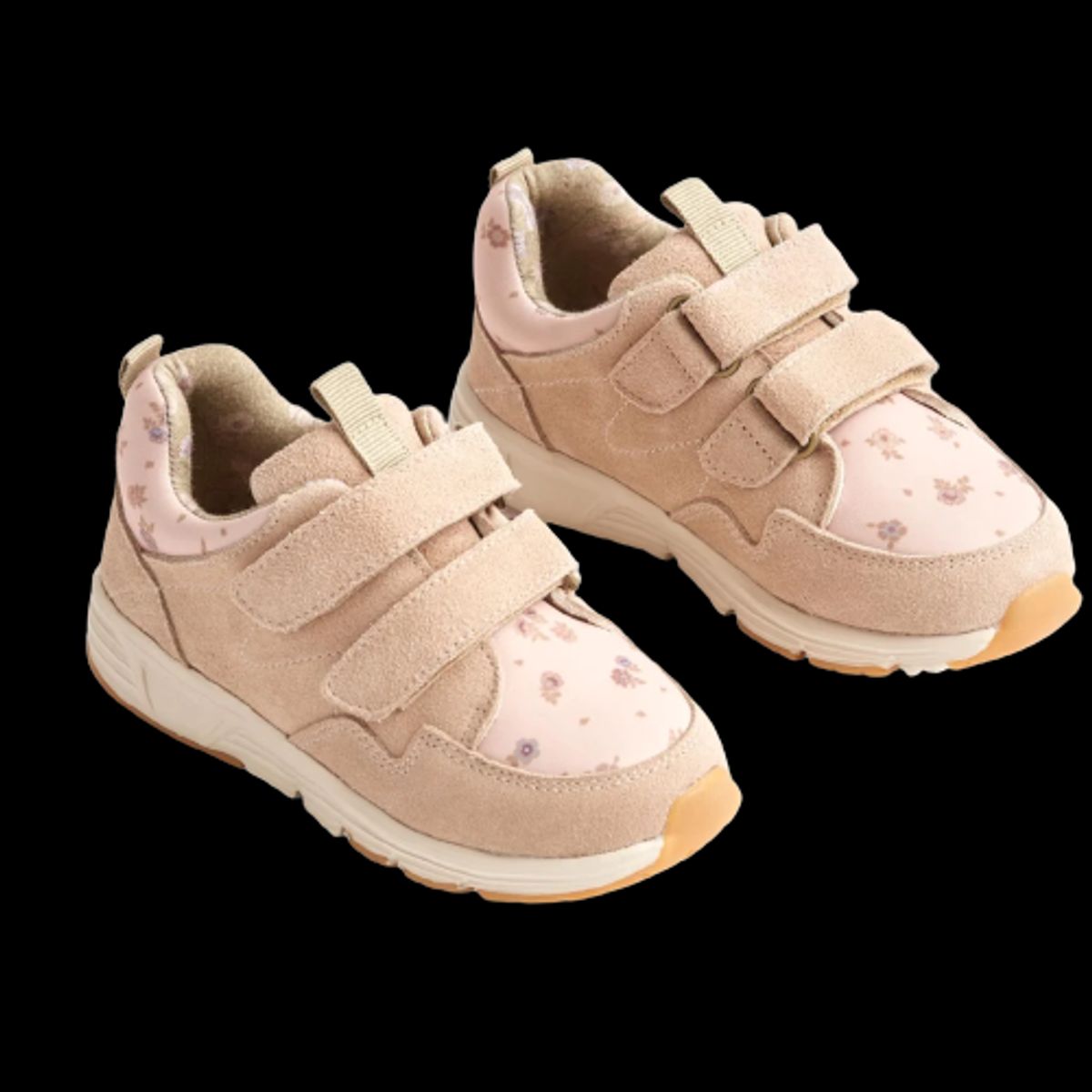 Wheat Toney Printet Velcro Sneaker - rose beige flowers - 32