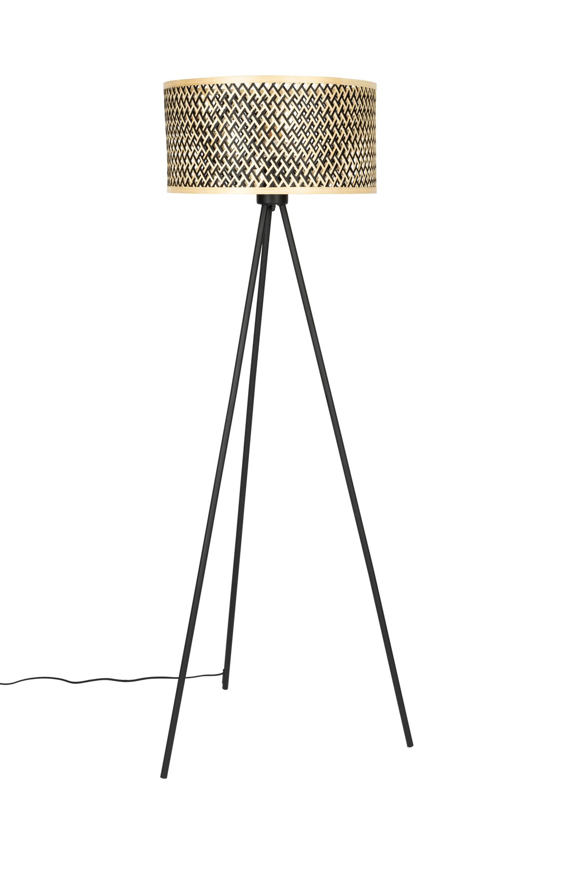 WHITE LABEL LIVING Isla Bamboo gulvlampe - beige bambustræ