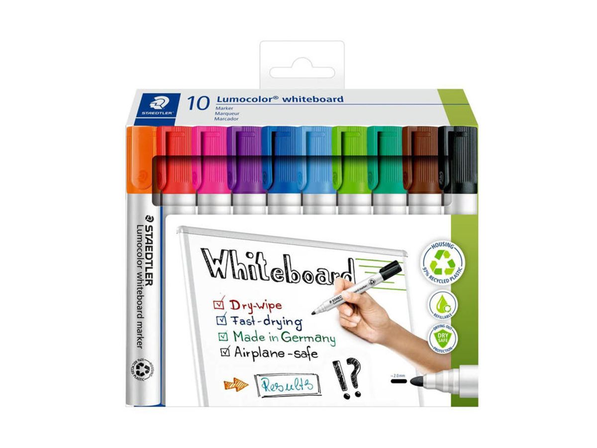 Whiteboardmarker Lumocolor 351 10 ass. 2 mm