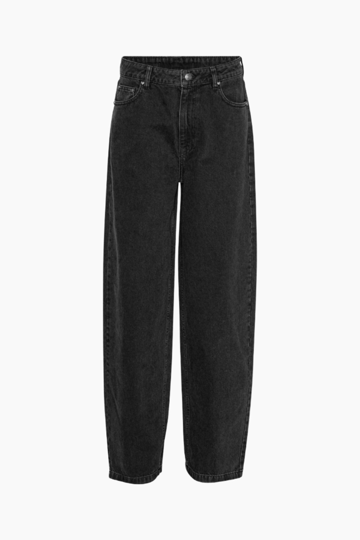 Wide Leg 5 Pocket Jeans - Black Washed - ROTATE - Sort 27