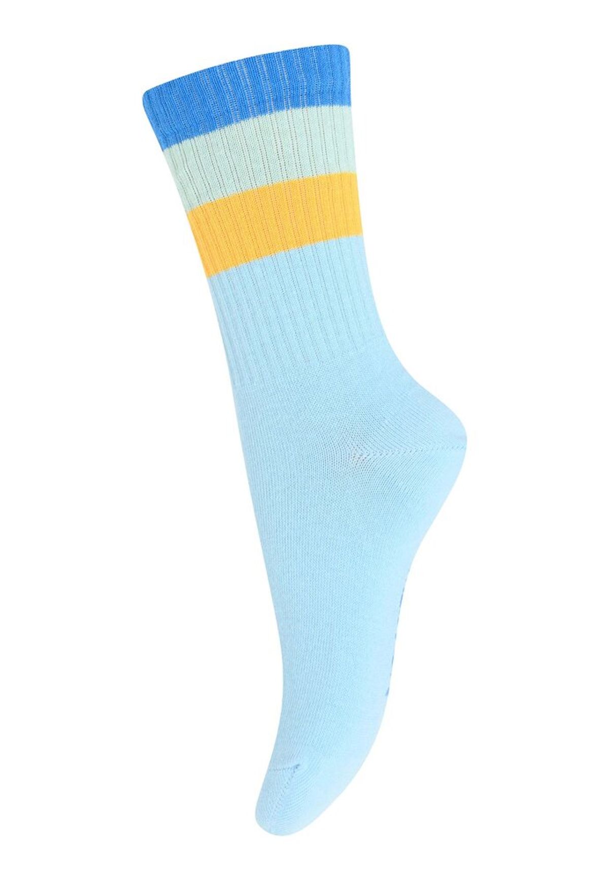 Wide stripes strømper - Sky Blue - 23/26