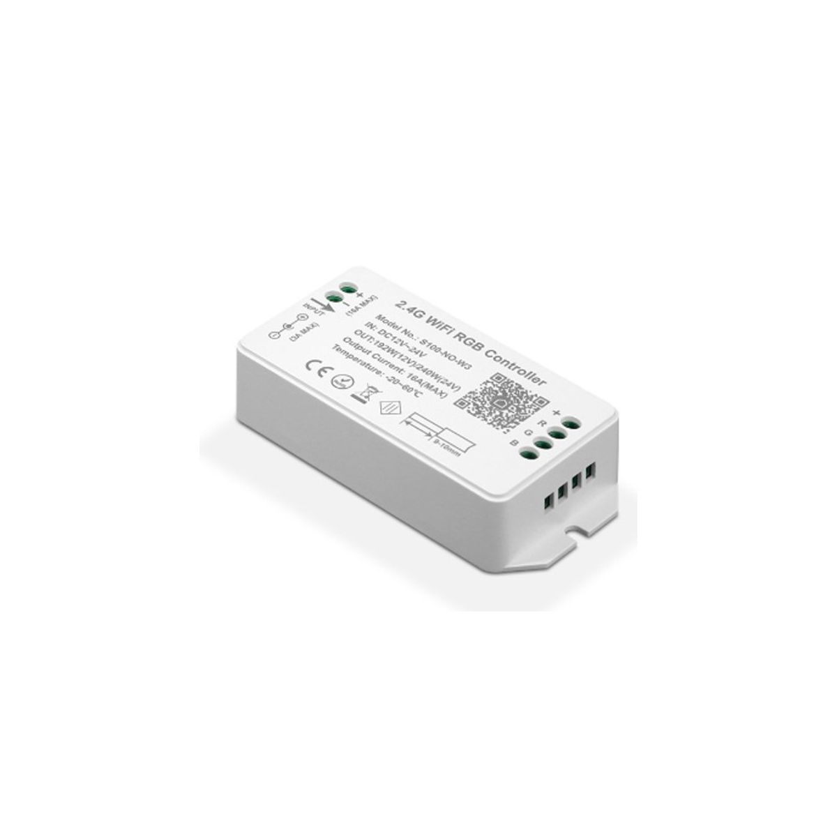 WiFi RGB controller - Tuya Smart/Smart Life, uden fjernbetjening, Google Home/Alexa kompatibel, 12V (120W), 24V (240W)