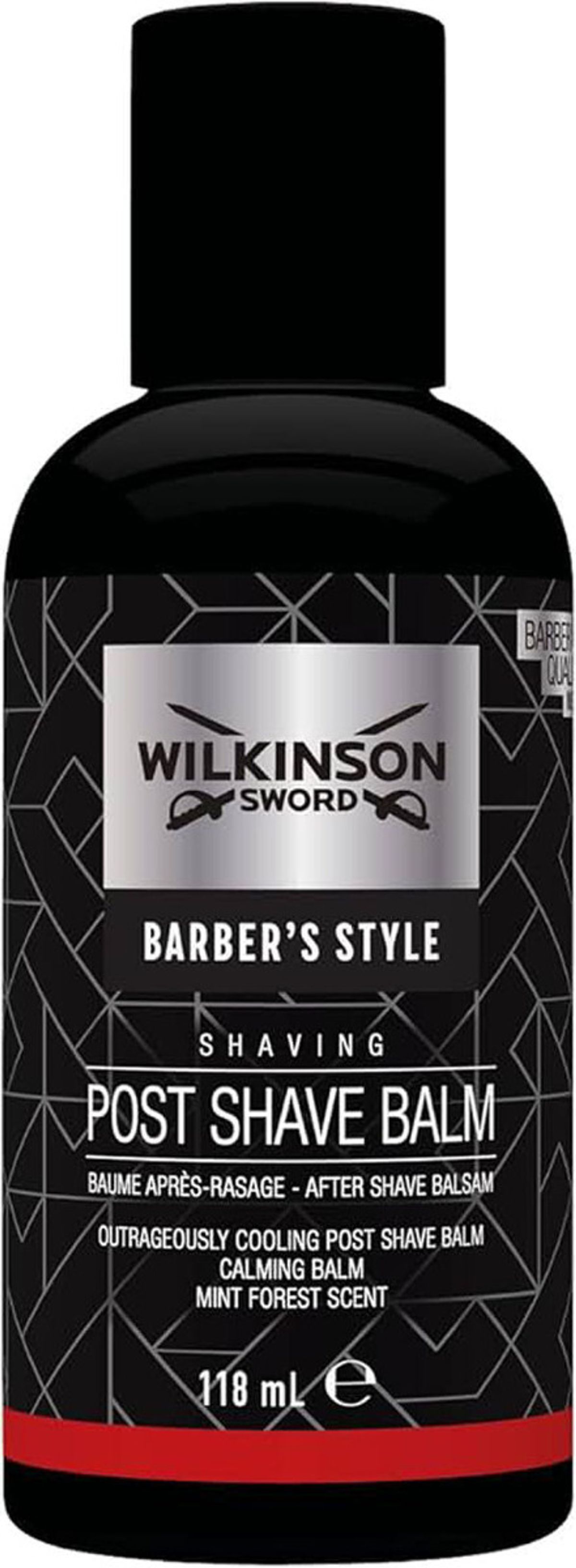 Wilkinson sword barber's style post shave balm mint forest scent 118ml