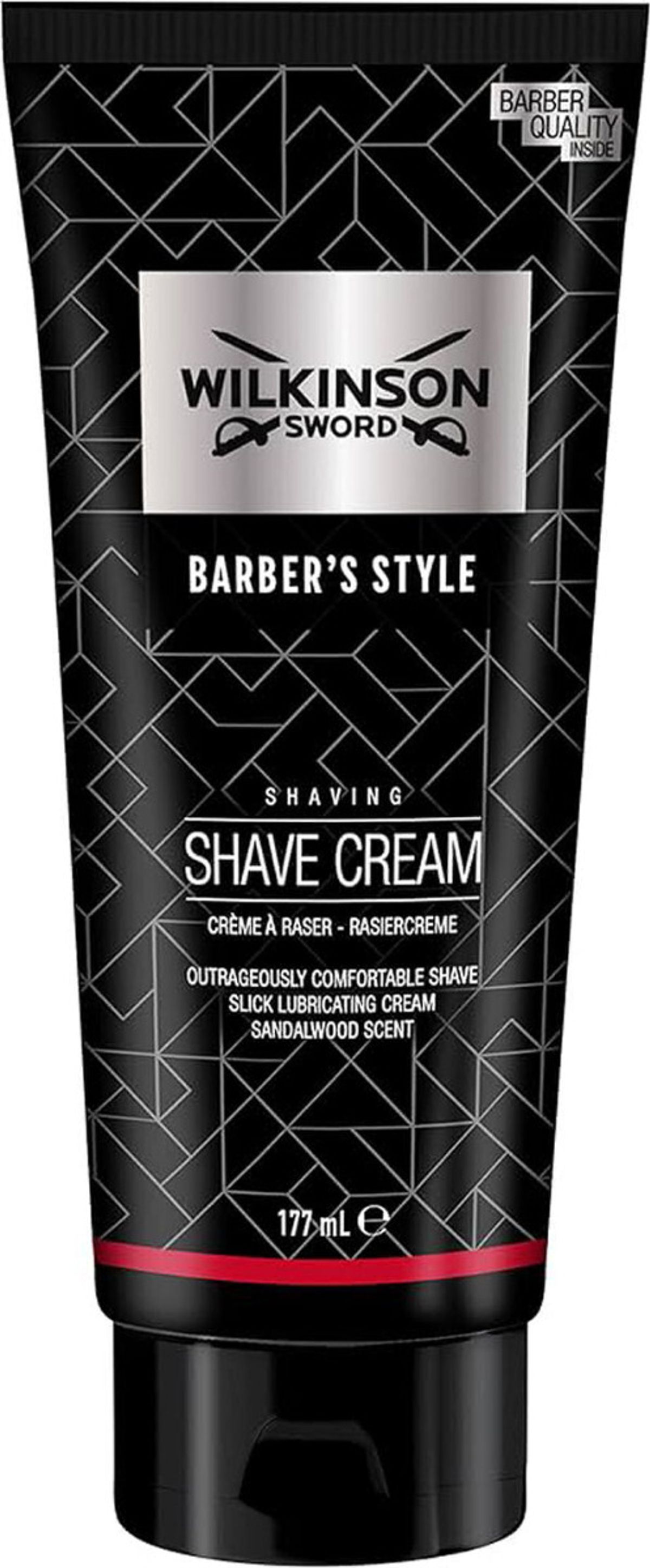 Wilkinson sword barber's style shave cream sandalwood scent 177ml