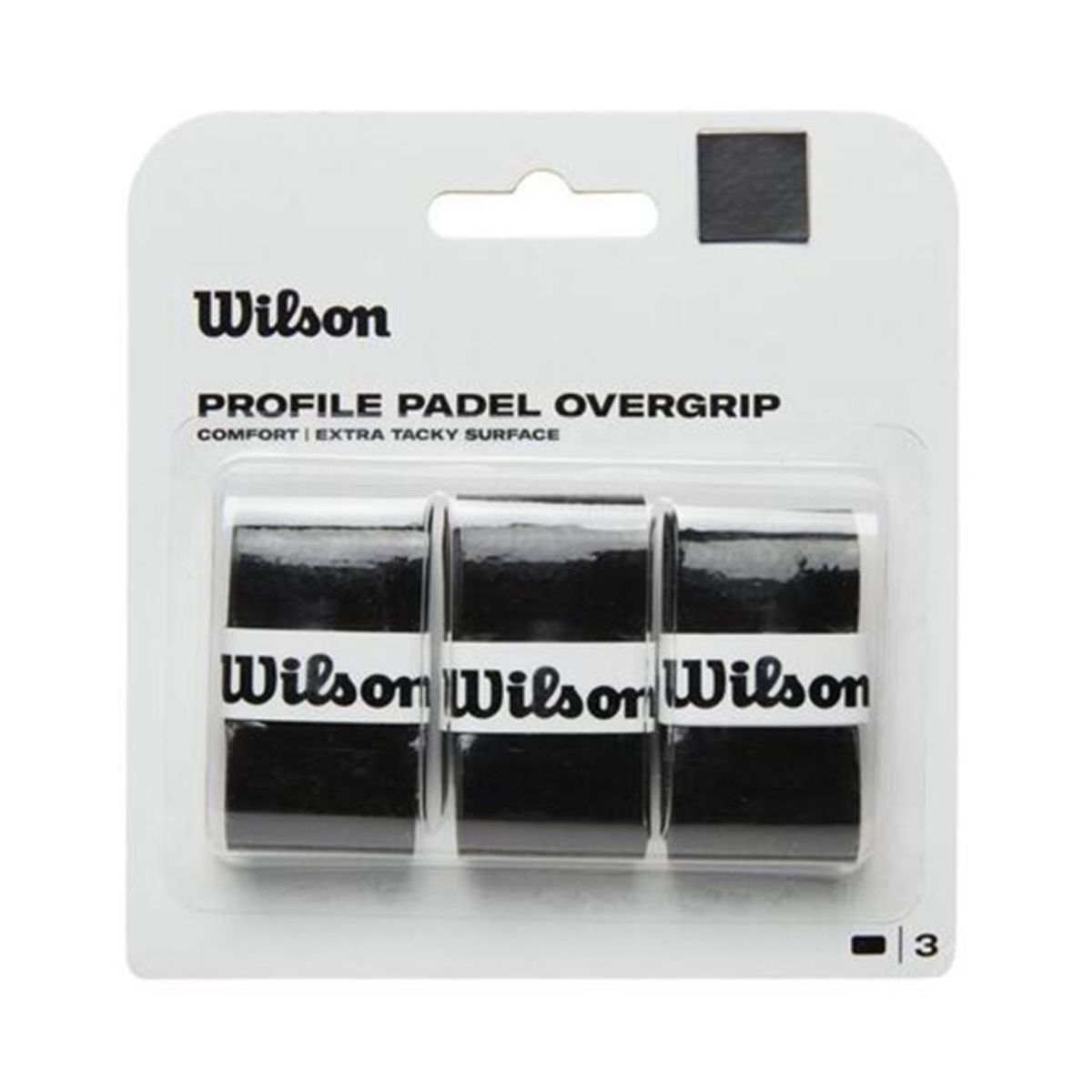 Wilson Profile Padel Overgrip (3-pak, sort)