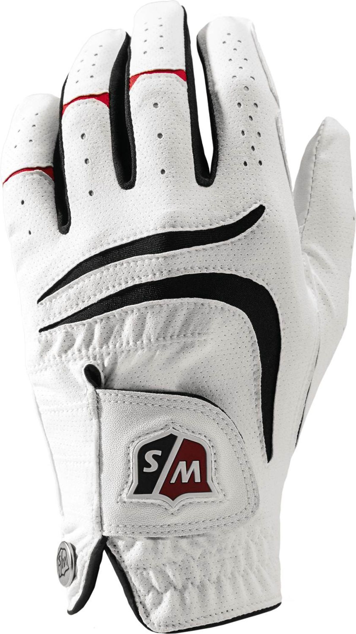 Wilson Staff Grip Plus Syntetisk Herre Golfhandske - Hvid - Højre - Str. M