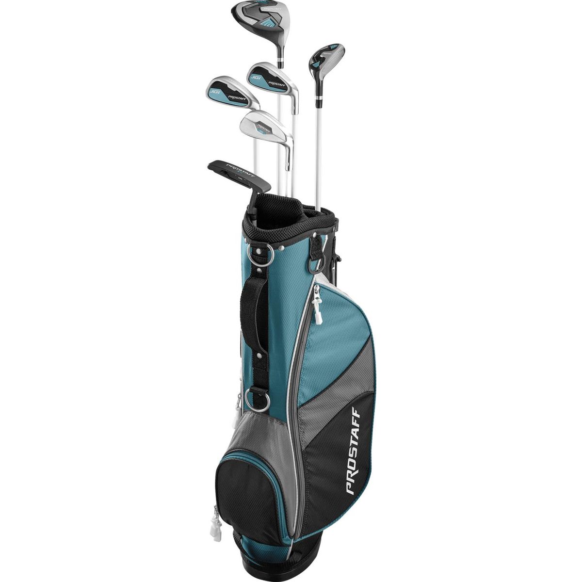 Wilson Staff Pro Staff JGI 11-14 År Pige Golfsæt - Teal/Black - Højre - DR, HY, Long Iron, Short Iron, Wedge, Putter - Wilson Staff Grafit