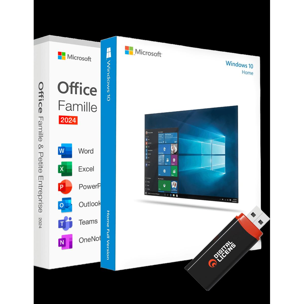 Windows 10 Home USB og Office proffesionel 2019