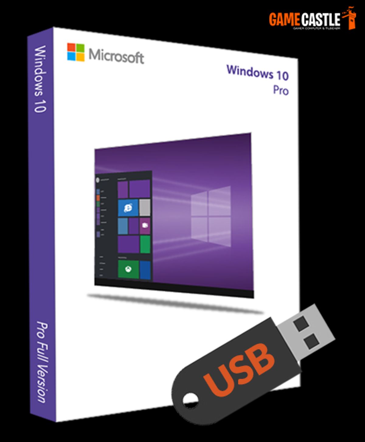 Windows 10 Professionel med USB