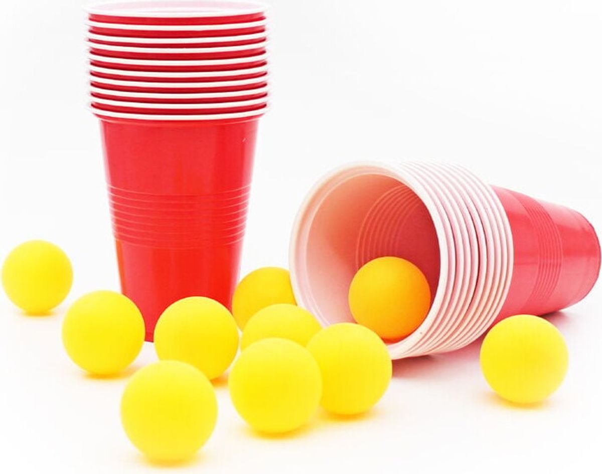 Winkee - Beer Pong Sæt - Classic Beer Pong - 20 Cups And 10 Balls