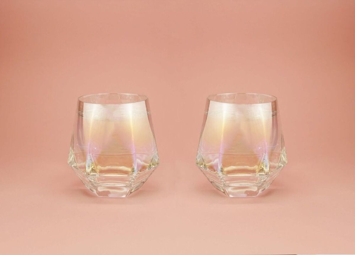 Winkee - Diamond Glasses Set Of 2 - Glas