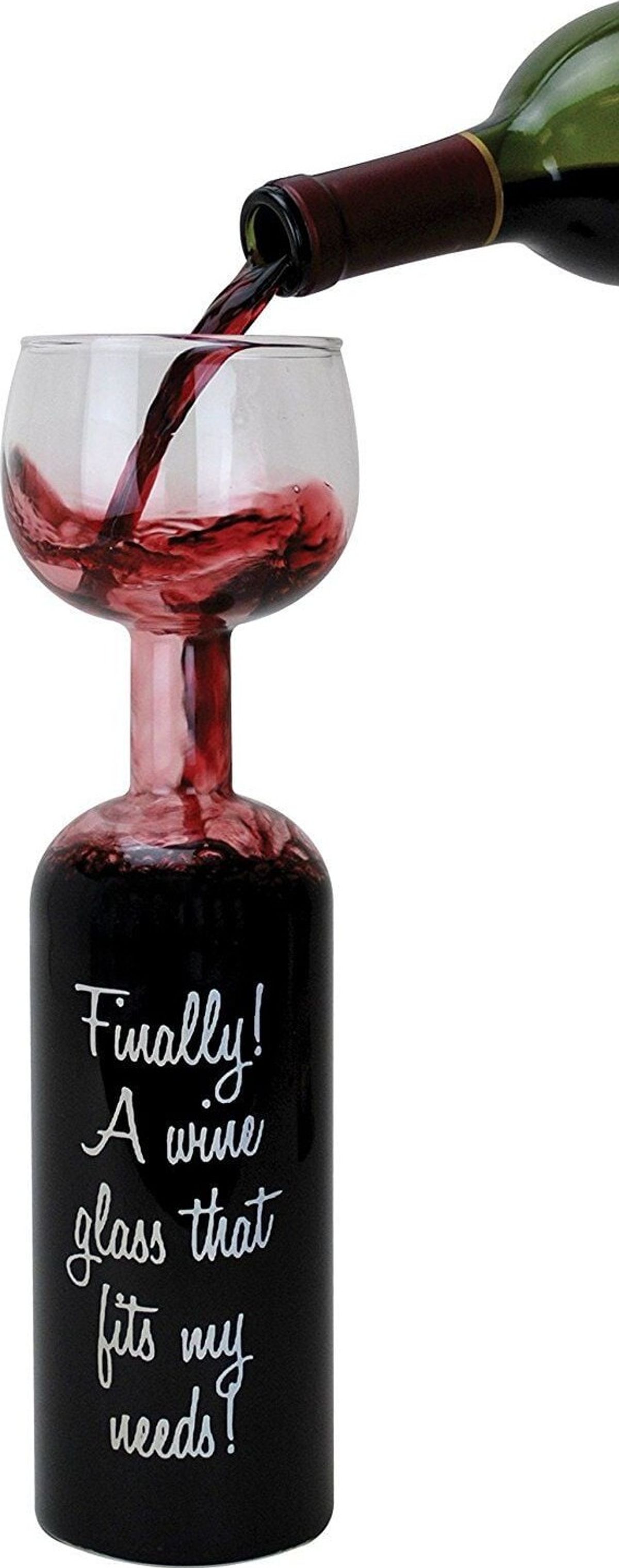 Winkee - Wine Bottle Glass - 0.75-liter