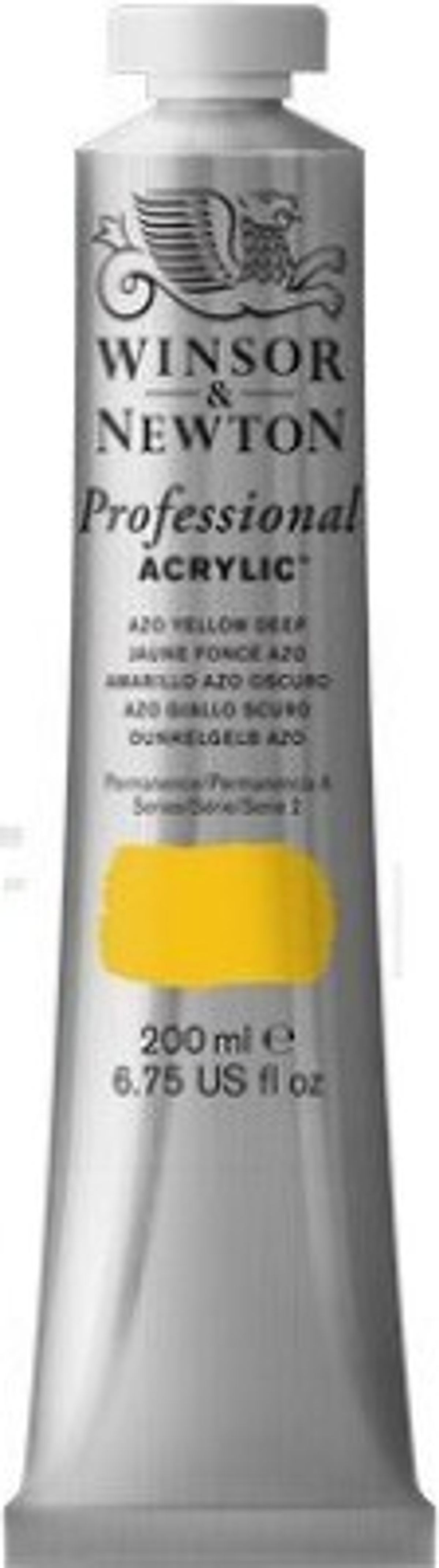 Winsor & Newton - Akrylmaling - Azo Yellow Deep 200 Ml