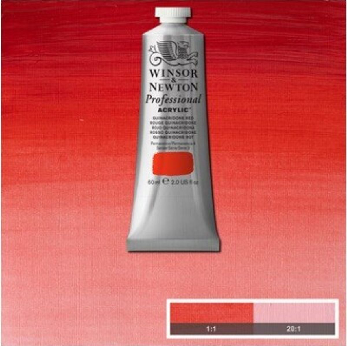 Winsor & Newton - Akrylmaling - Quinacridone Red 60 Ml