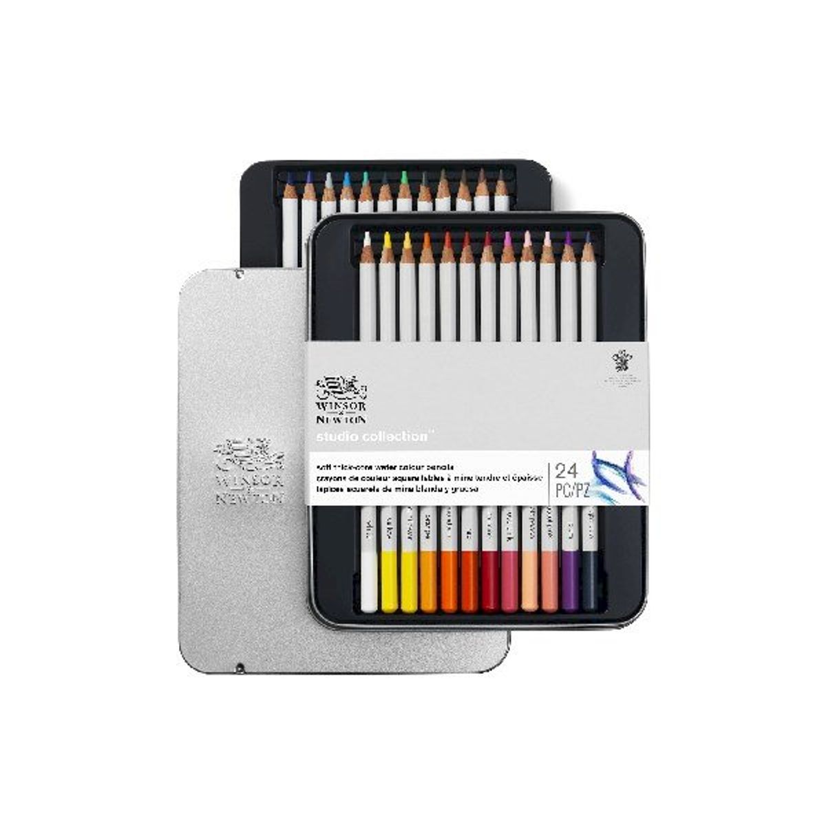 Winsor Newton Akvarel farveblyanter 24stk i tin box