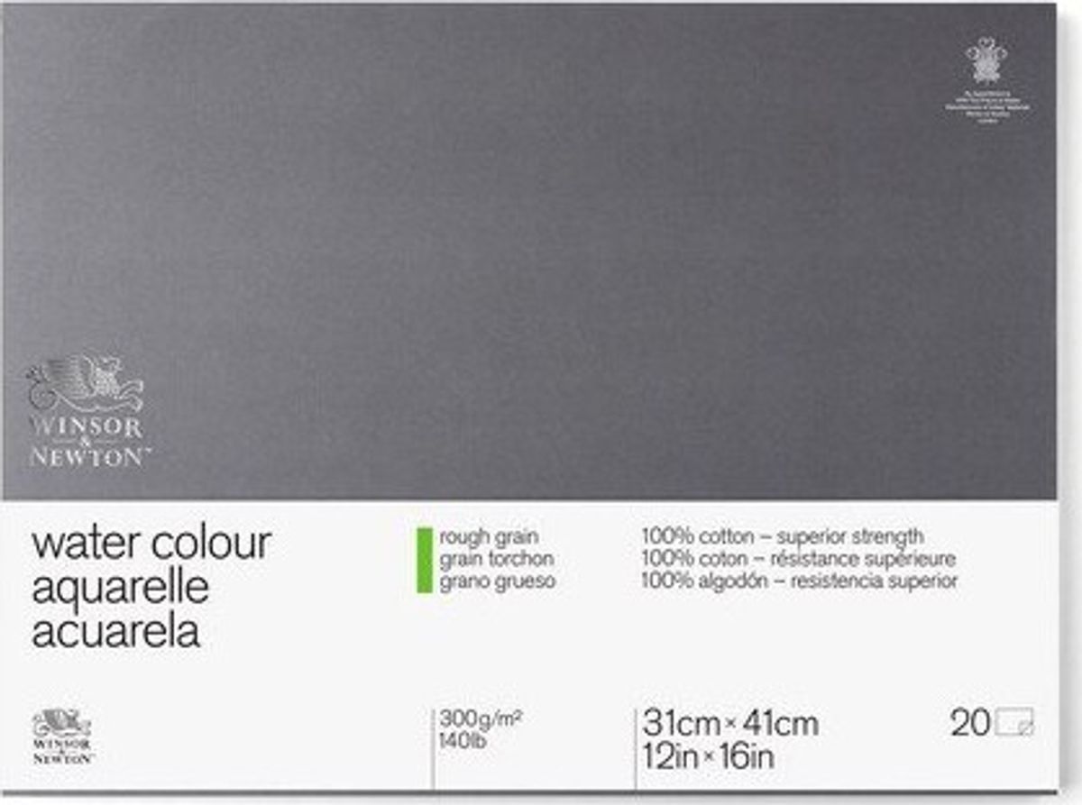 Winsor & Newton - Akvarelblok - 31x41 Cm - Rough Grain - 20 Ark