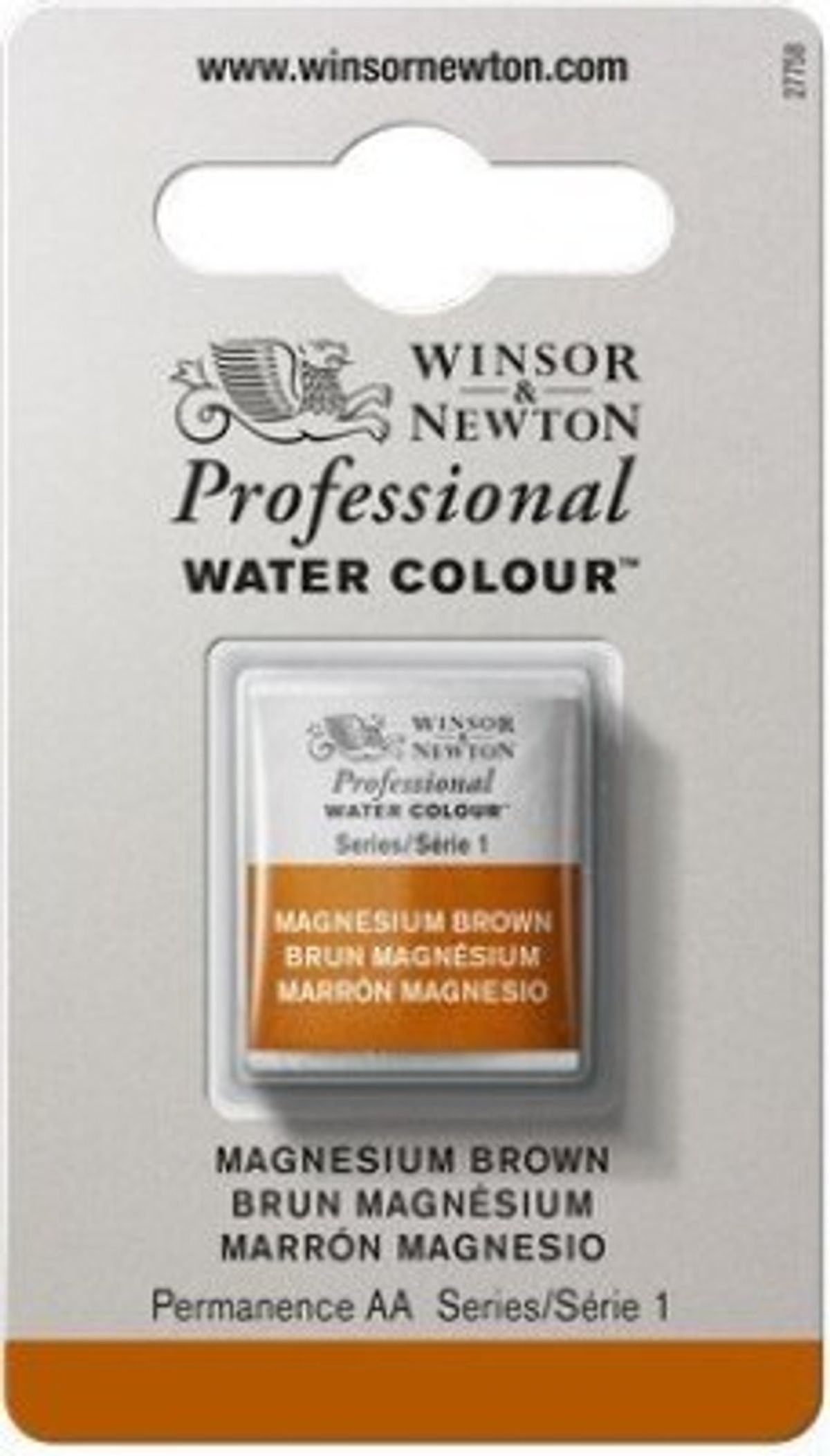 Winsor & Newton - Akvarelfarve 1/2 Blok - Magnesium Brown