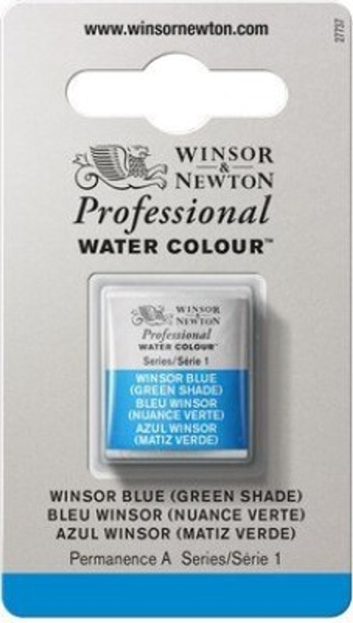 Winsor & Newton - Akvarelfarve 1/2 Blok - Winsor Blue Green Shade