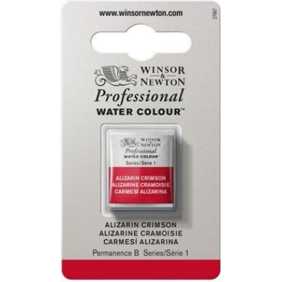 Winsor & Newton - Akvarelfarve 1/2 Pan - Alizarin Crimson