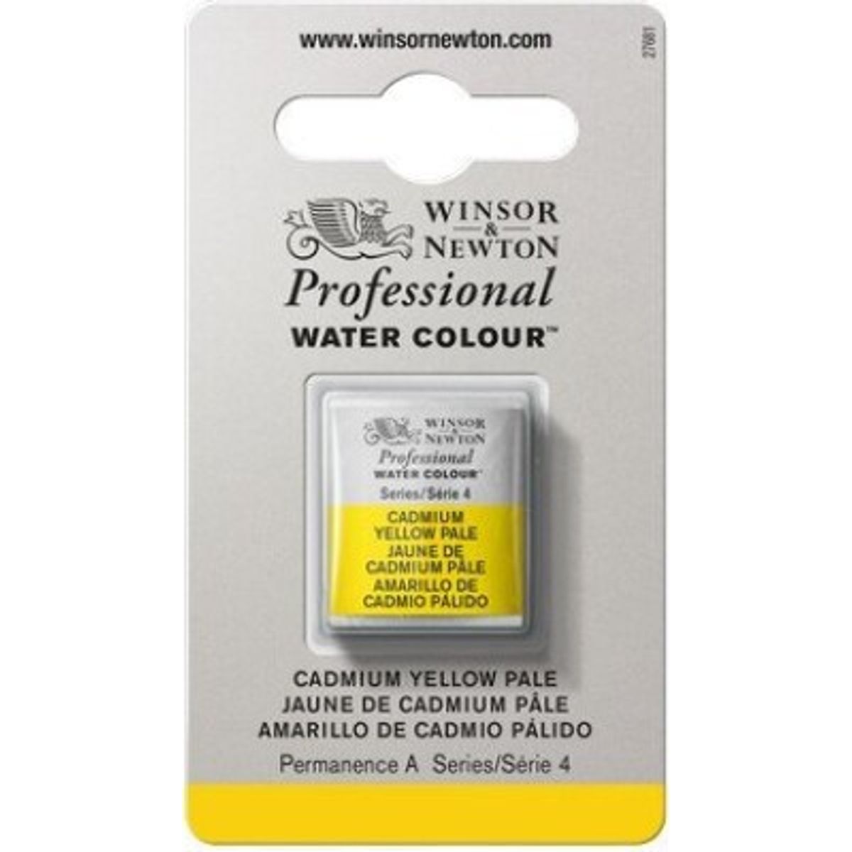 Winsor & Newton - Akvarelfarve 1/2 Pan - Cadmium Yellow Pale