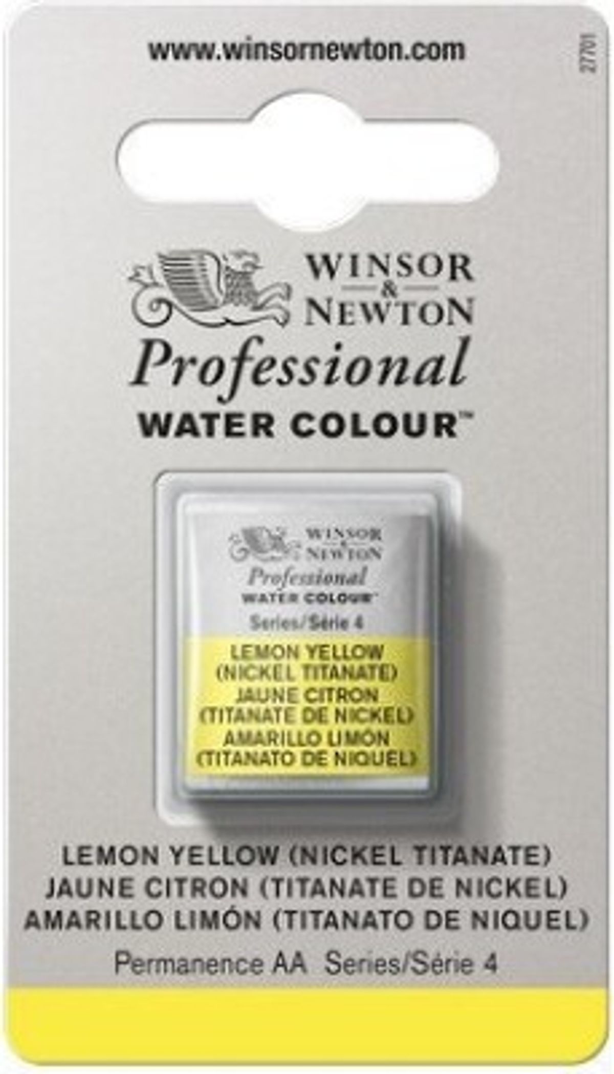 Winsor & Newton - Akvarelfarve 1/2 Pan - Lemon Yellow