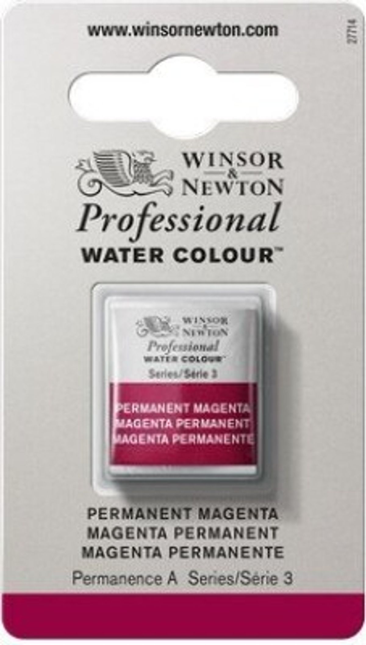 Winsor & Newton - Akvarelfarve 1/2 Pan - Permanent Magenta