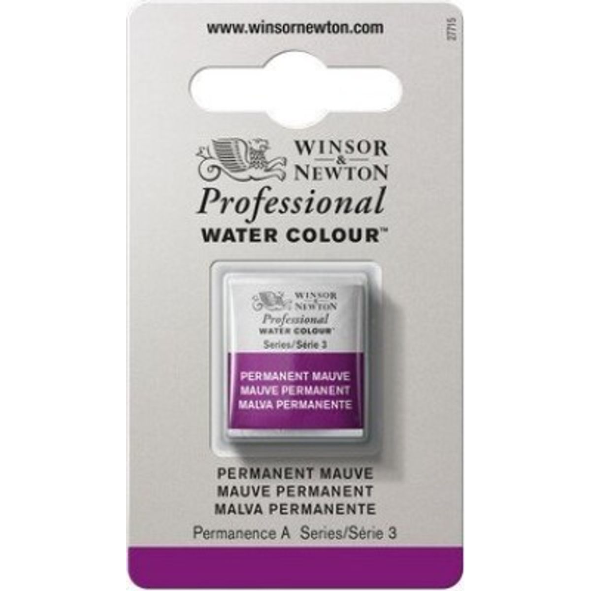 Winsor & Newton - Akvarelfarve 1/2 Pan - Permanent Mauve