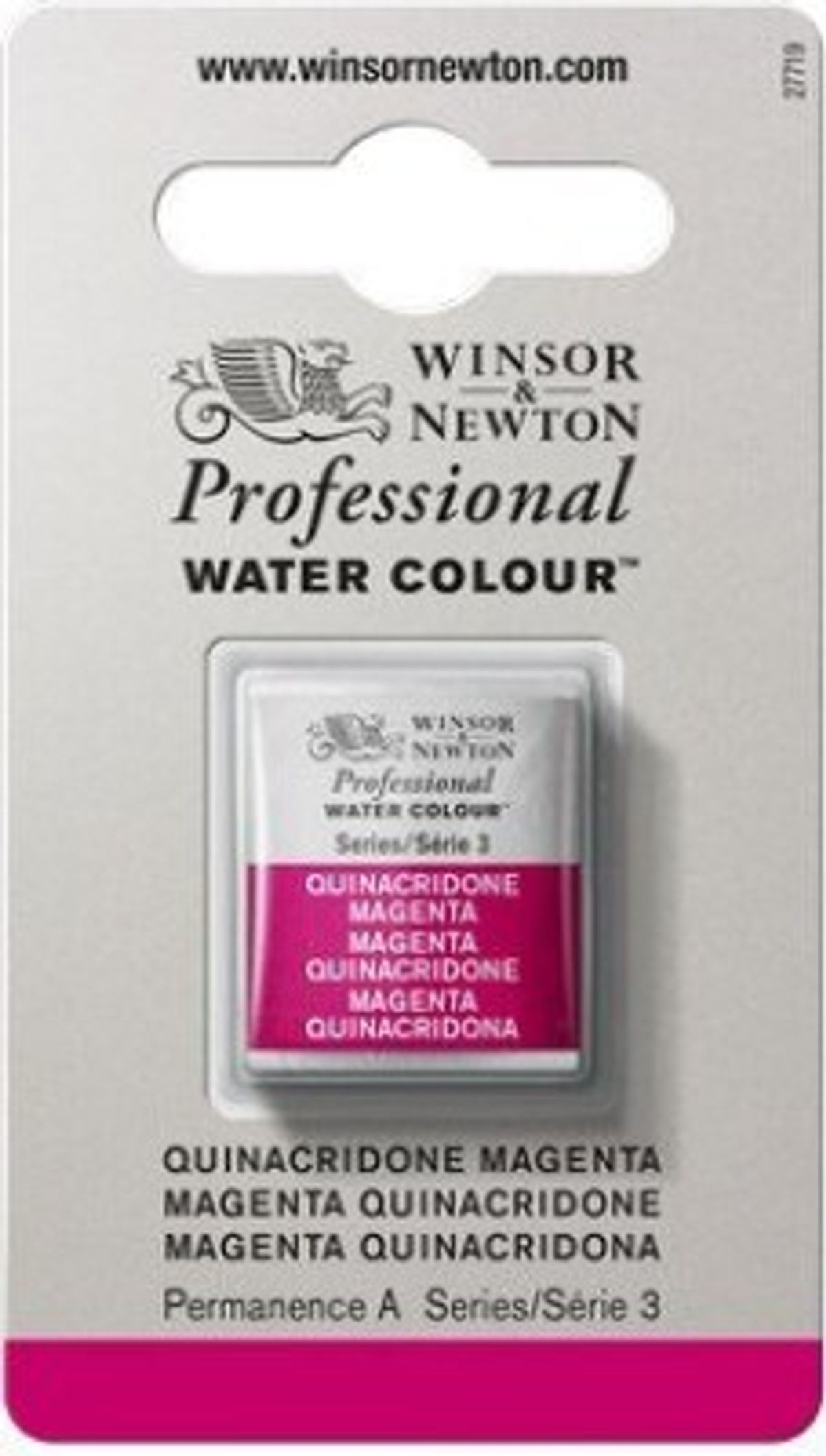 Winsor & Newton - Akvarelfarve 1/2 Pan - Quinacridone Magenta