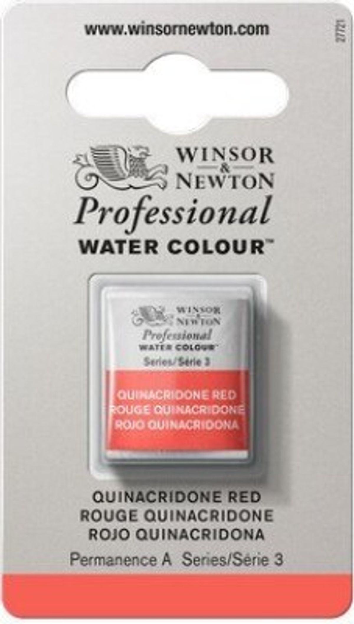 Winsor & Newton - Akvarelfarve 1/2 Pan - Quinacridone Red