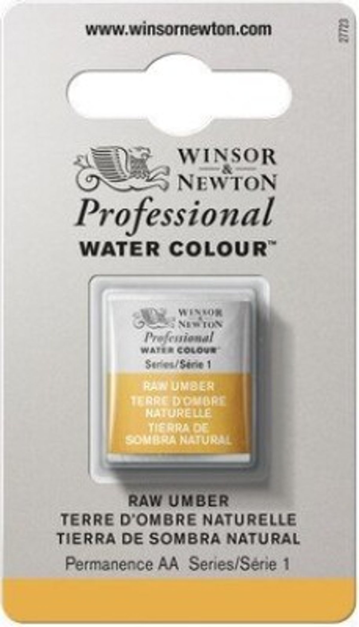 Winsor & Newton - Akvarelfarve 1/2 Pan - Raw Umber