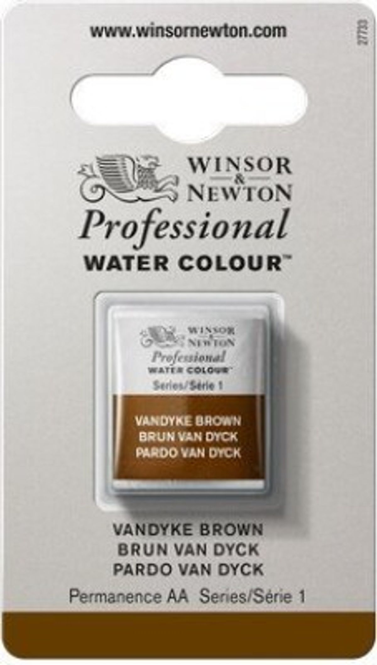 Winsor & Newton - Akvarelfarve 1/2 Pan - Vandyke Brown