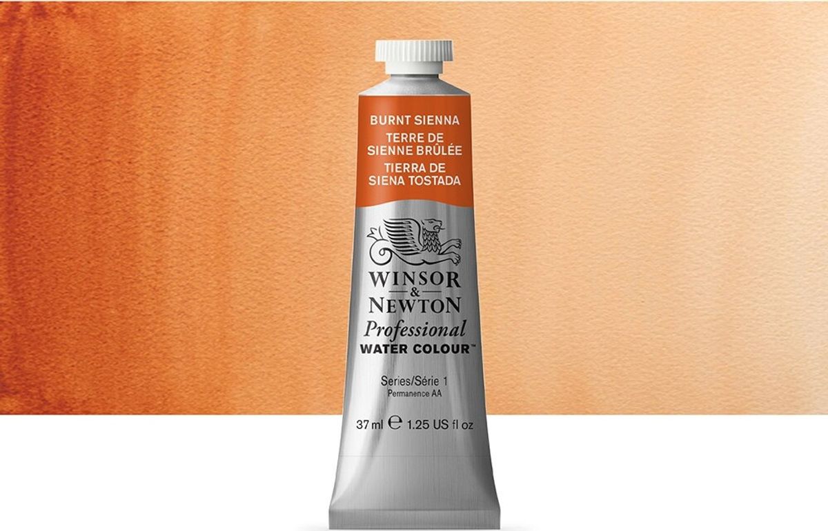 Winsor & Newton - Akvarelfarve - Burnt Sienna 37 Ml