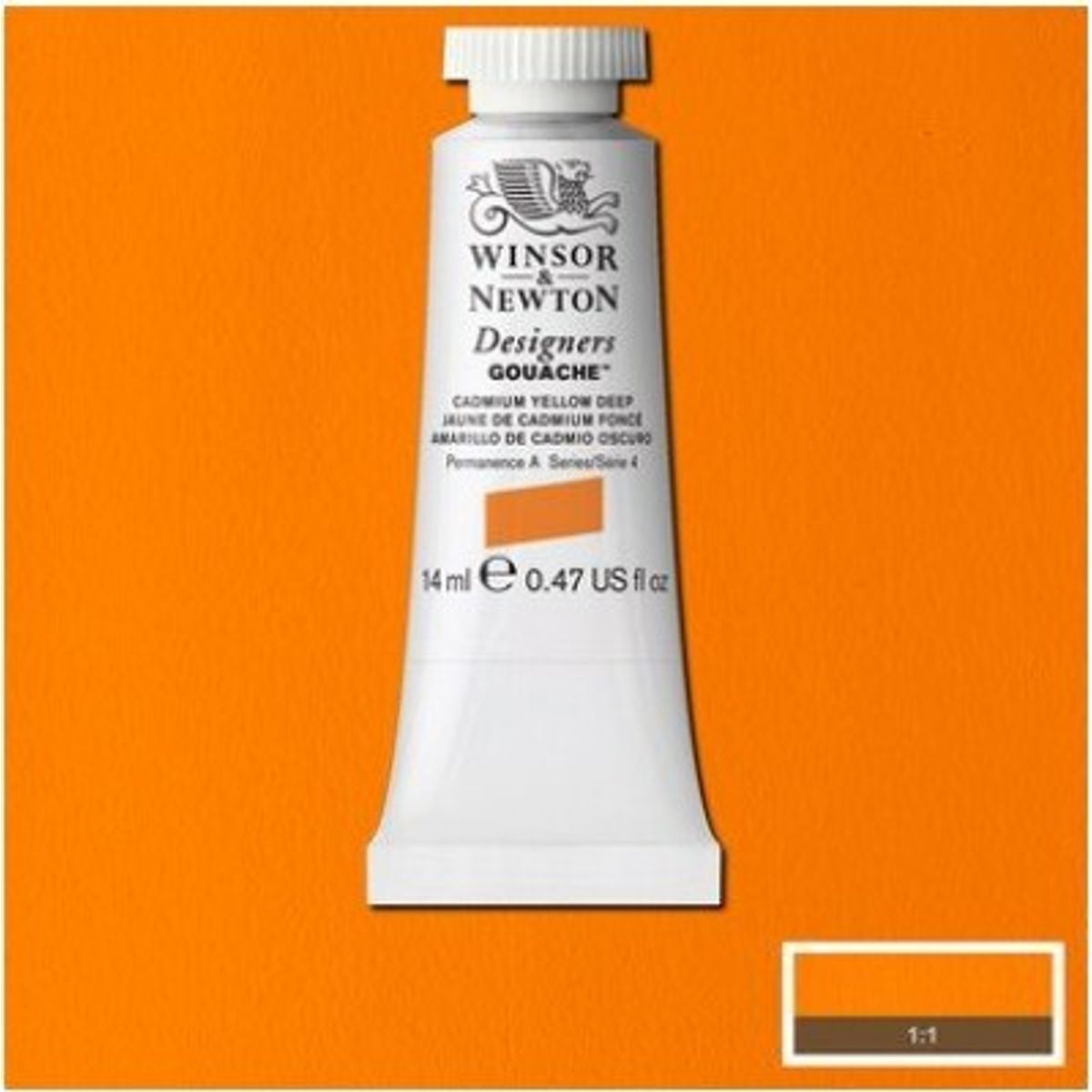 Winsor & Newton - Akvarelfarve - Gouache - Cadmium Yellow Deep 14 Ml