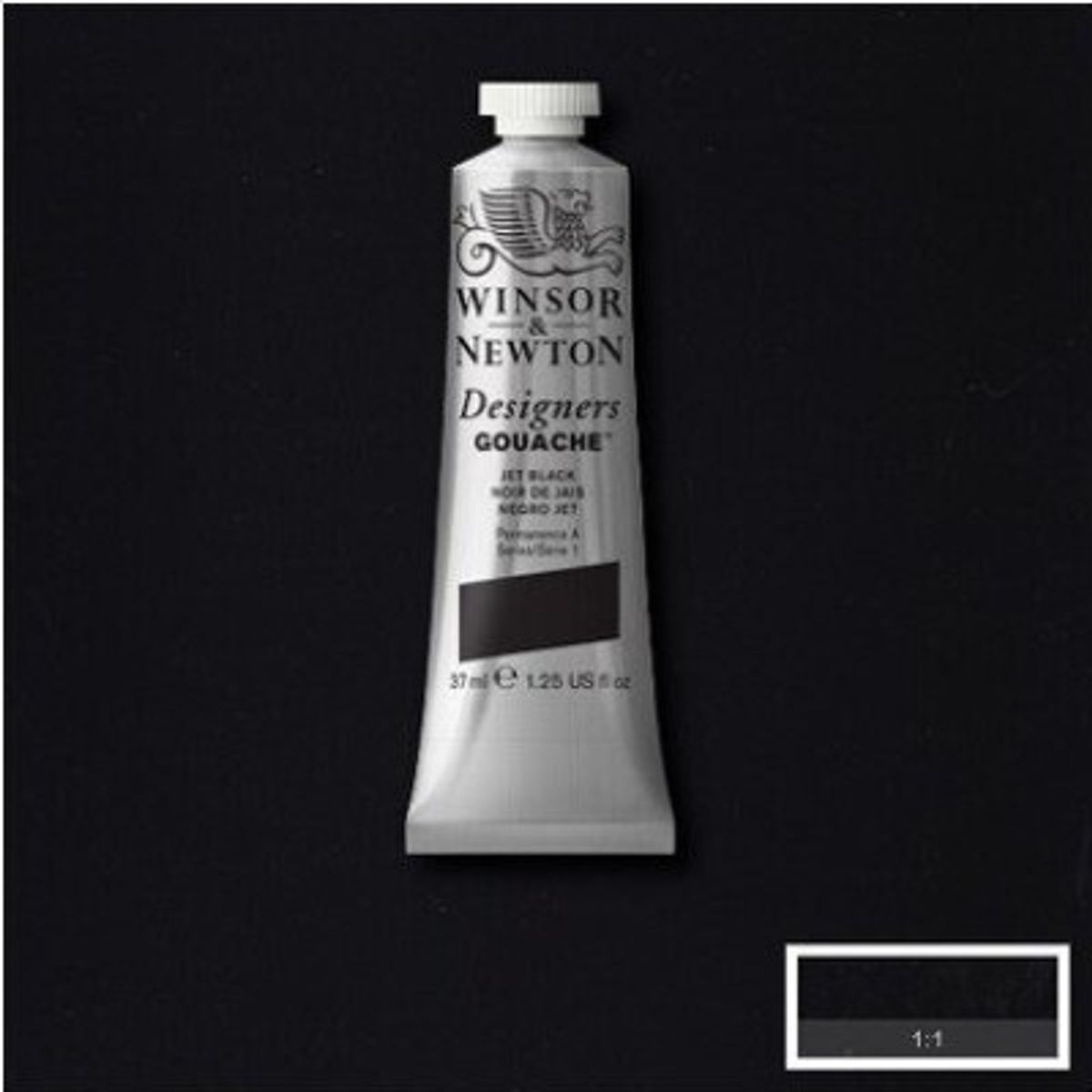 Winsor & Newton - Akvarelfarve - Gouache - Jet Black 37 Ml