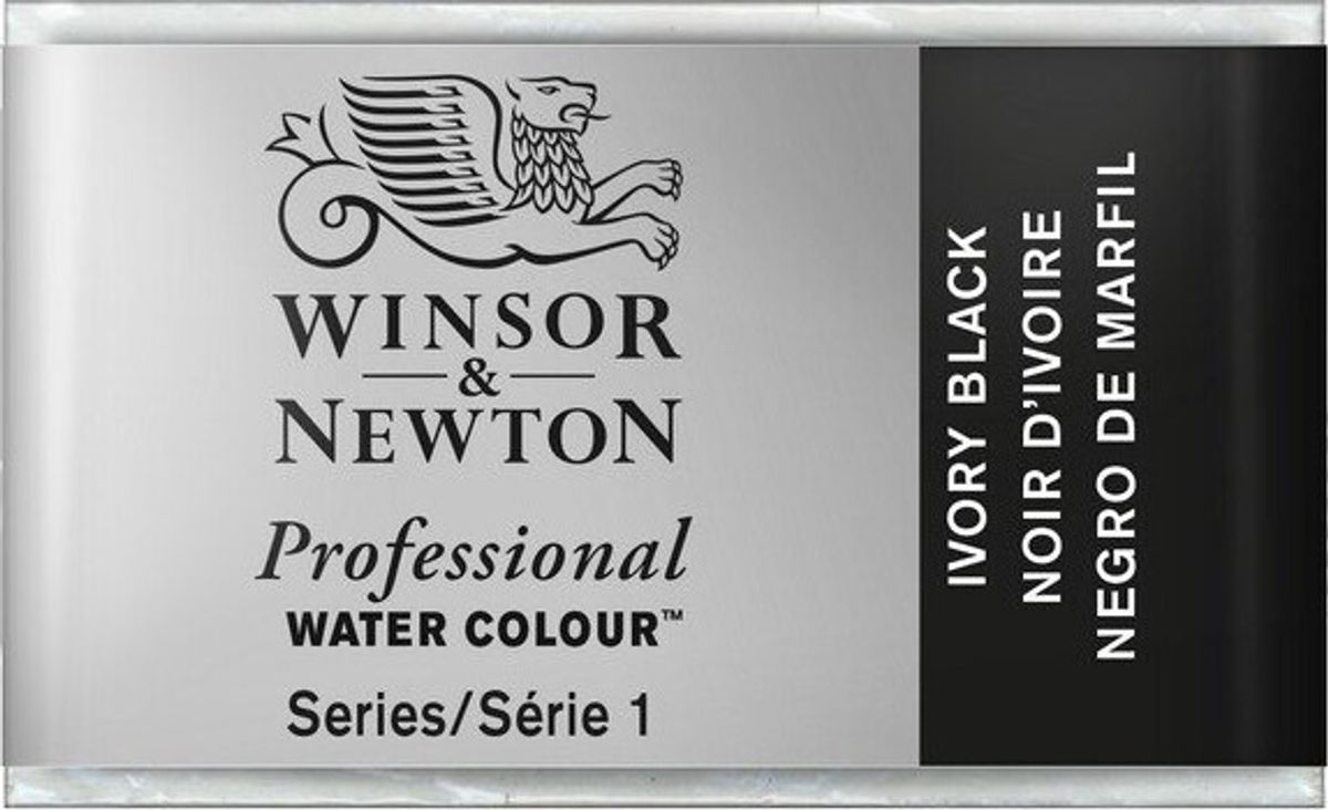 Winsor & Newton - Akvarelfarve Pan - Ivory Black