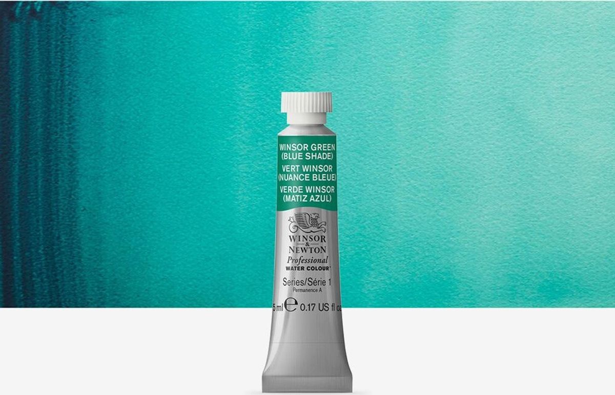 Winsor & Newton - Akvarelfarve - Winsor Green Blue Shade 5 Ml