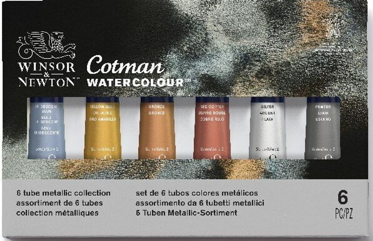 Winsor & Newton - Akvarelfarver - Cotman - Metallic Collection - 6x8 Ml