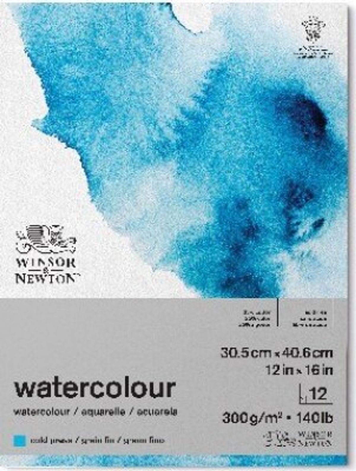 Winsor & Newton - Akvarelpapir - 30x40 Cm - Cold Press - 12 Ark