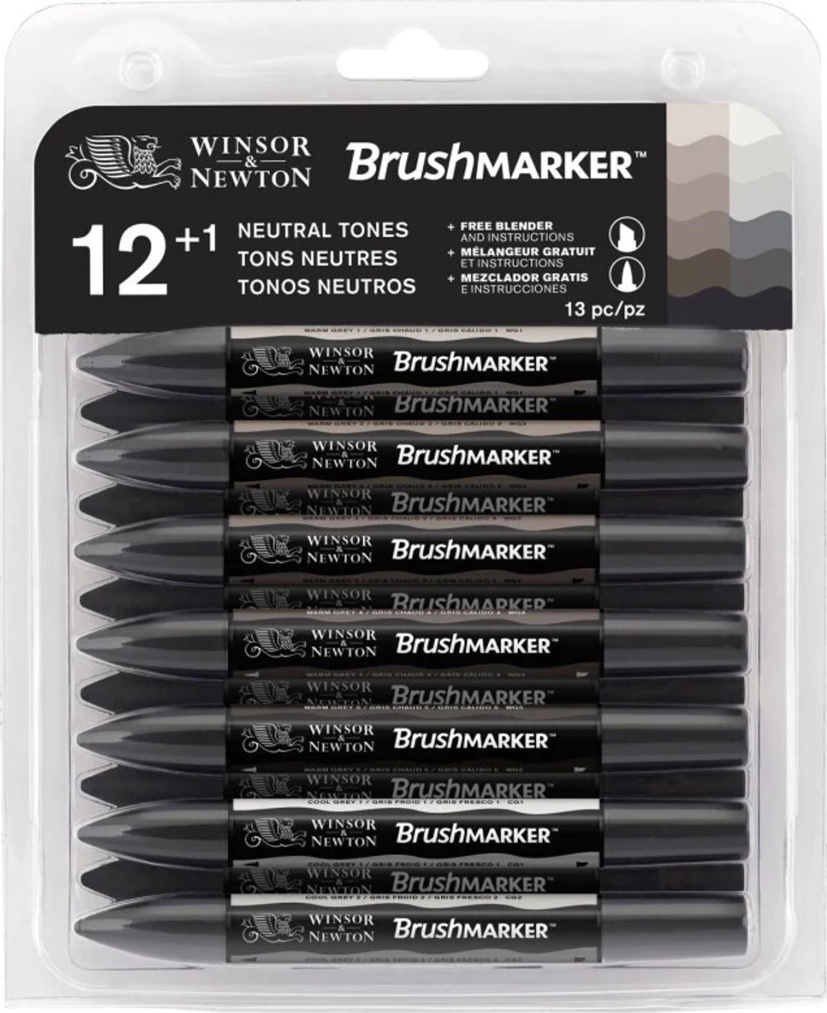 Winsor & Newton - Brushmarker Tusser - Neutrale Toner - 12 Stk