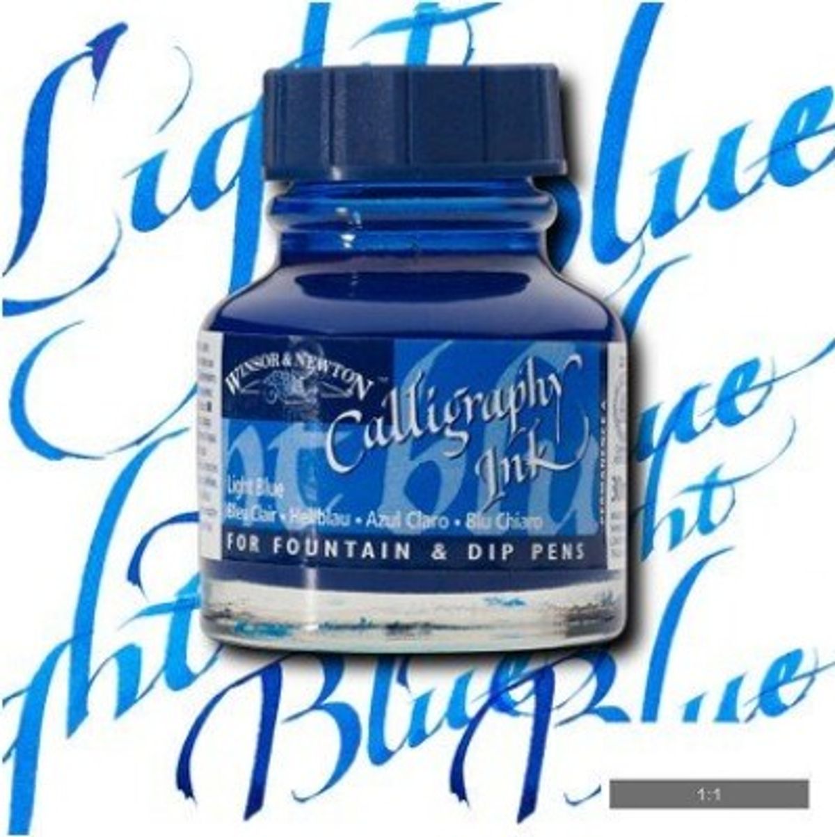 Winsor & Newton - Calligraphy Ink - Blæk - Light Blue 30 Ml