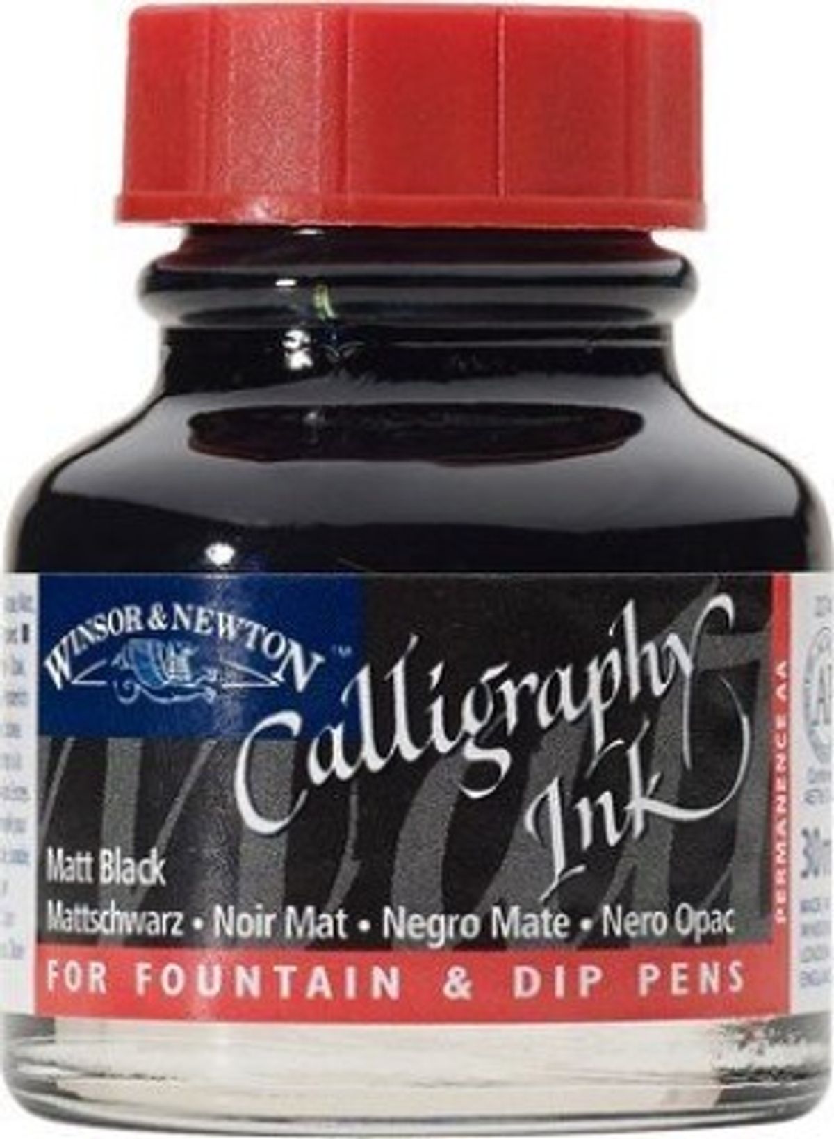 Winsor & Newton - Calligraphy Ink - Blæk - Sort Mat 30 Ml