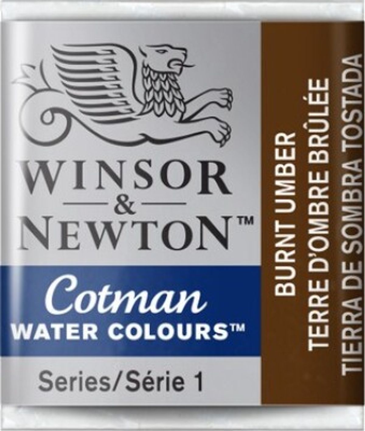 Winsor & Newton - Cotman Water Colours - 1/2 Pan Burnt Umber 076