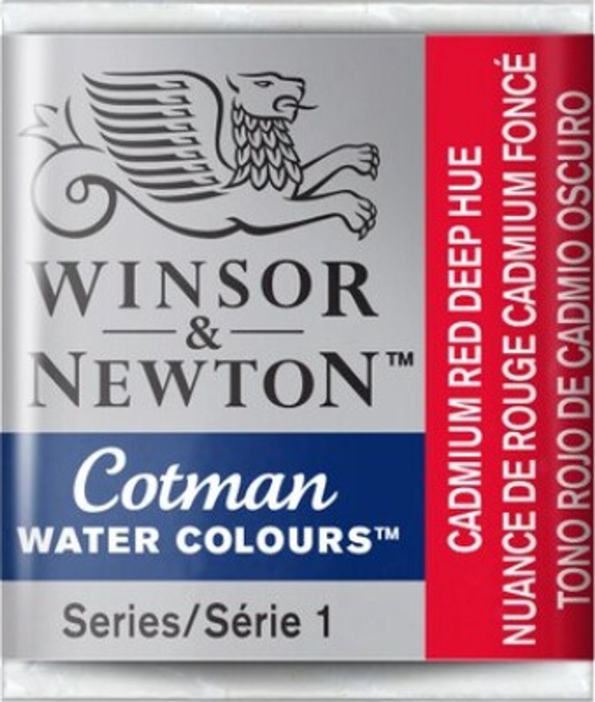 Winsor & Newton - Cotman Watercolour - 1/2 Pan - Cadmium Rød Dyb