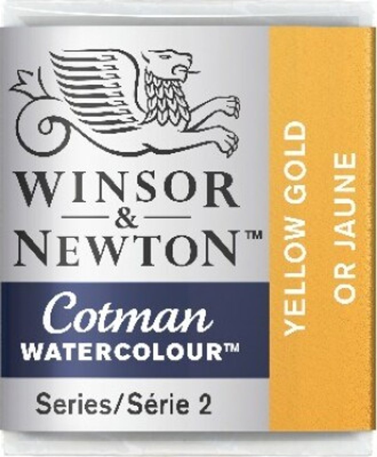 Winsor & Newton - Cotman Watercolour - 1/2 Pan - Gul Guld