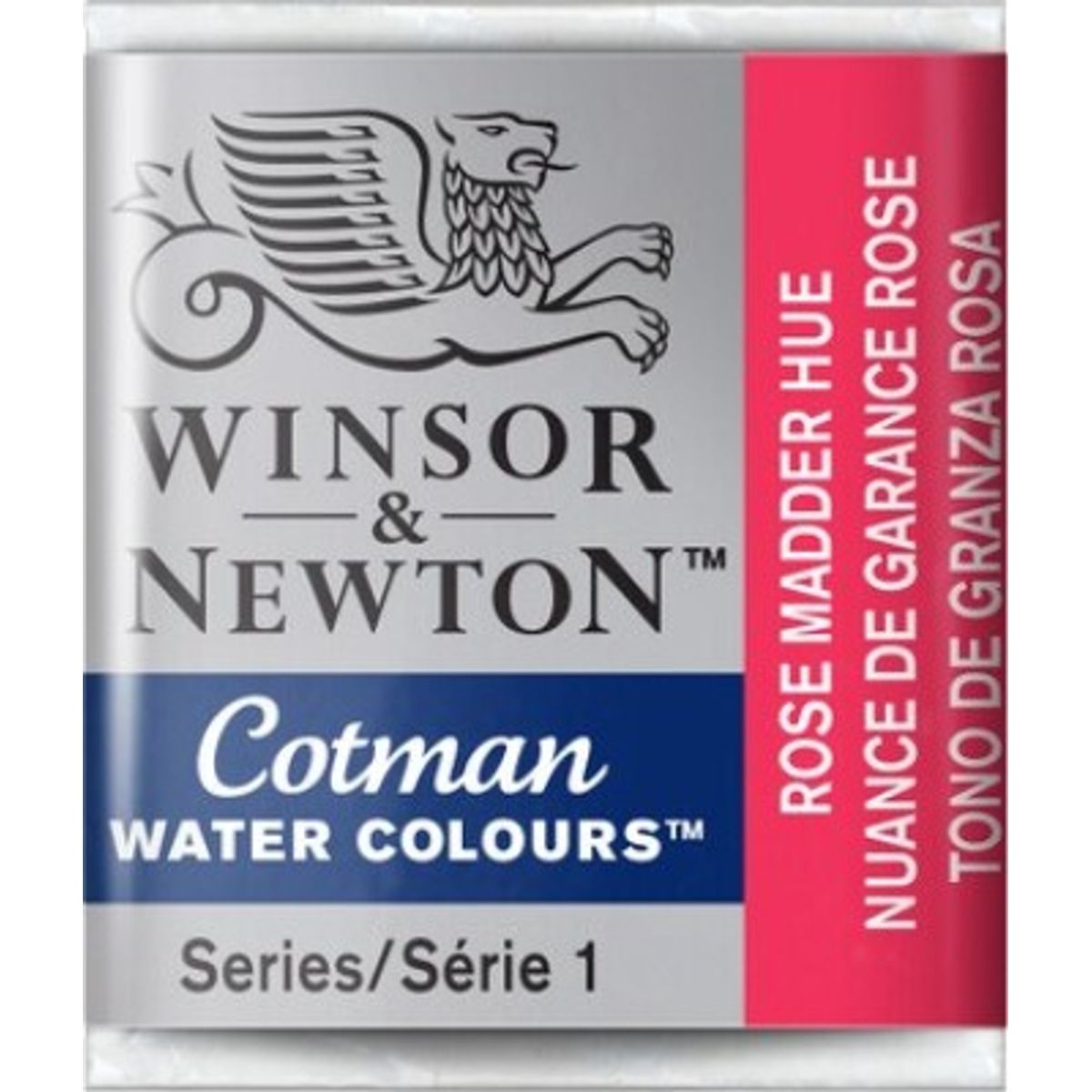 Winsor & Newton - Cotman Watercolour - 1/2 Pan - Rose Madder Pink