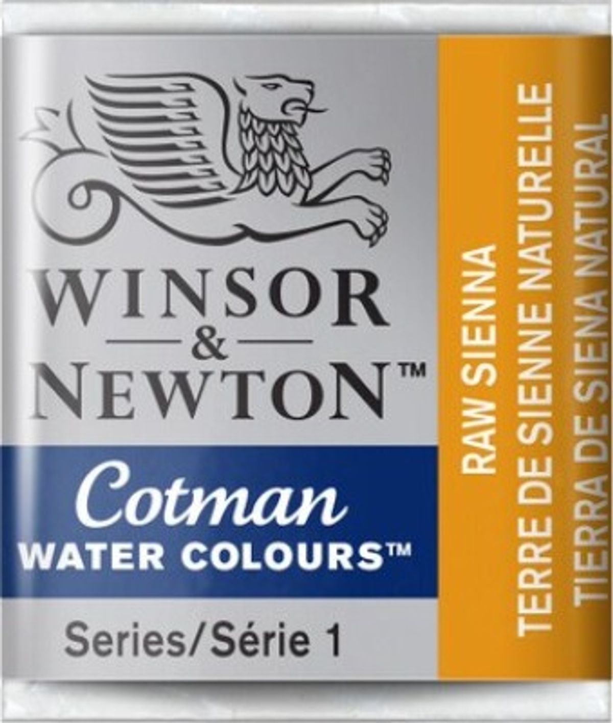 Winsor & Newton - Cotman Watercolour - 1/2 Pan - Rå Sienna Gul