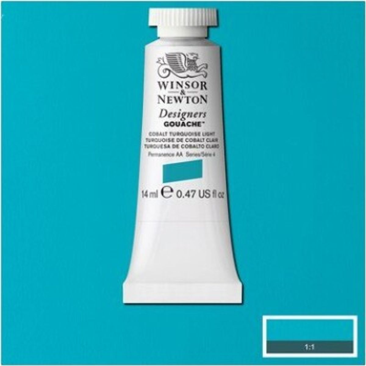 Winsor & Newton - Designers Gouache Maling - Cobalt Turquoise Light 14 Ml