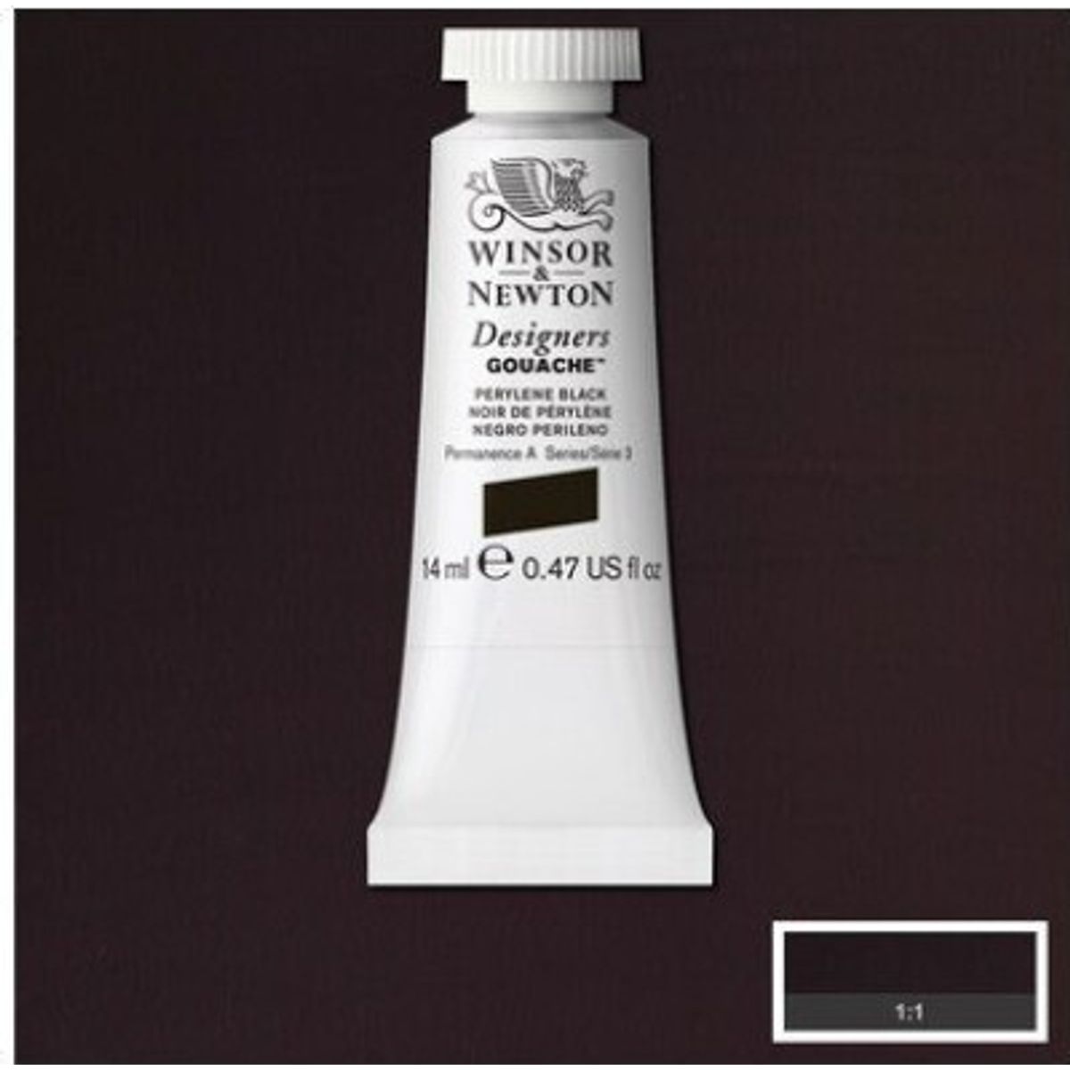 Winsor & Newton - Designers Gouache Maling - Perylene Black 14 Ml