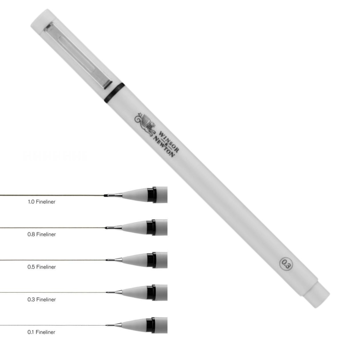 Winsor & newton fineliner - sort 0,5