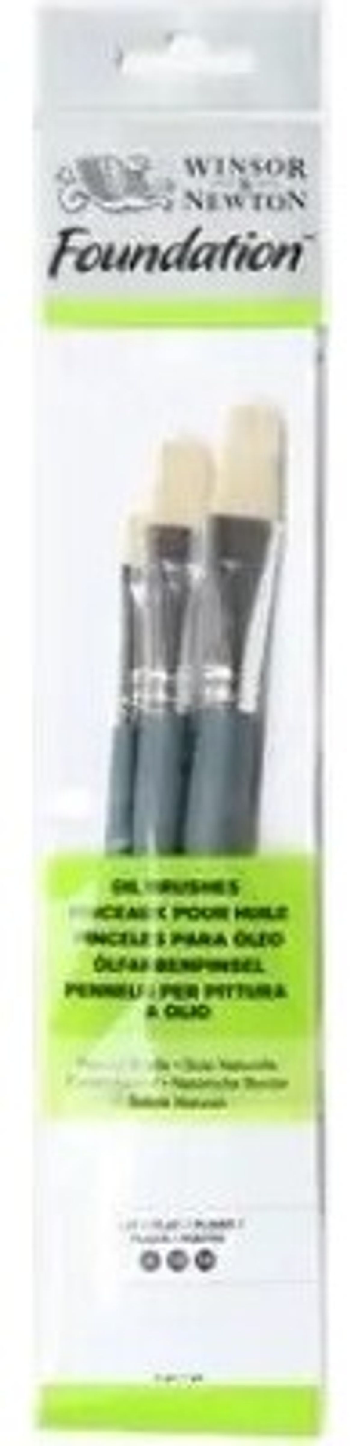 Winsor & Newton - Foundation Brushes - Oil - 3 Stk - Malerpensler